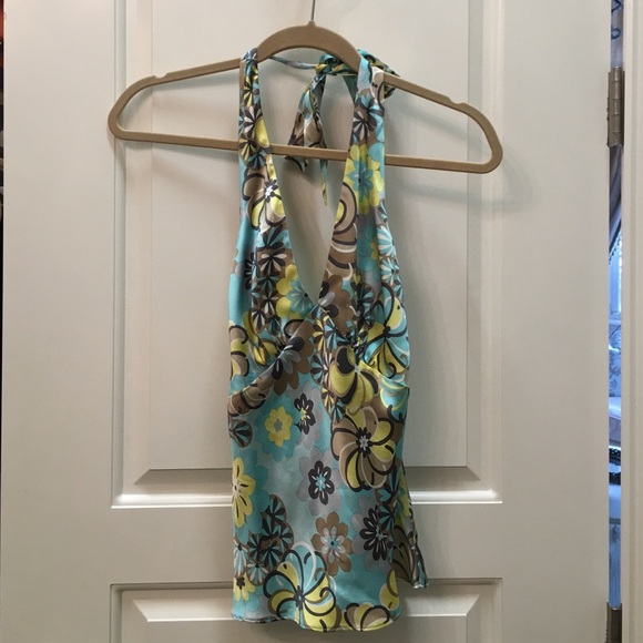 Silk tank top-halter style