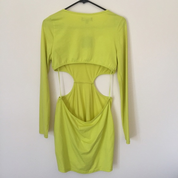 Blaque Market Dresses - Yellow Cut Out Dress Blaque Market Dresses - Yellow Cut Out Dress
