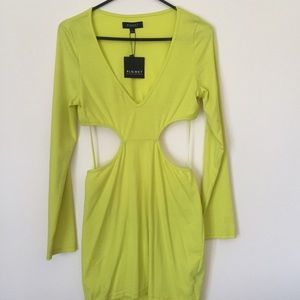 Yellow Cut Out Dress