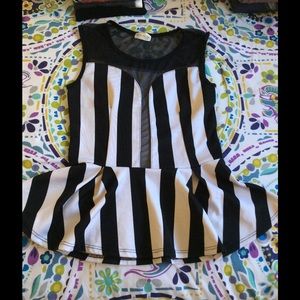 Striped peplum