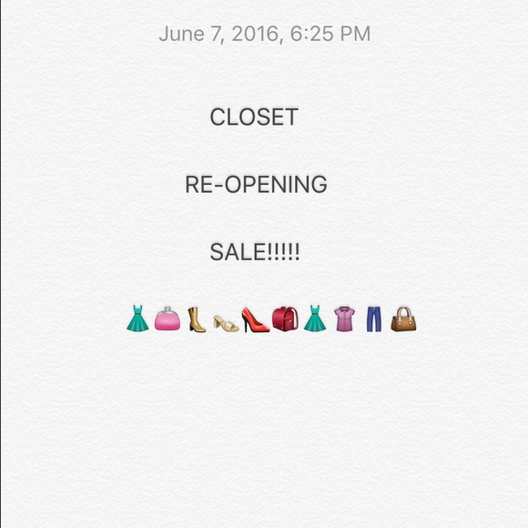 Reopened my closet!! All items are available!