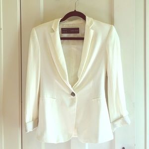 Zara white blazer in XS