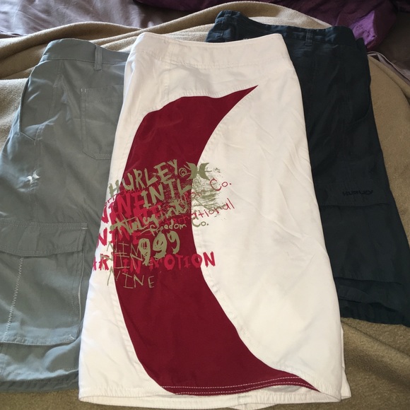 Bundle of 3 Hurley board shorts