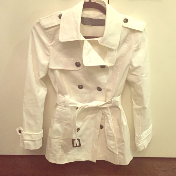 Zara white trench coat