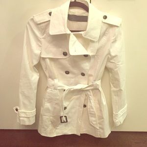 Zara white trench coat