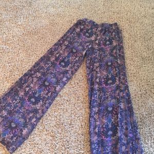 Purple flowy pants. Lightly worn