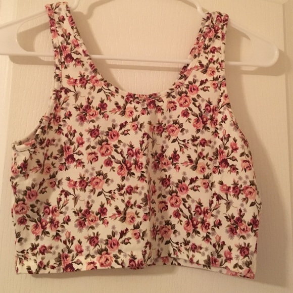 Floral crop top. Never worn