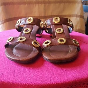 Tory Burch Brown Sandals womens US (8.5 M)