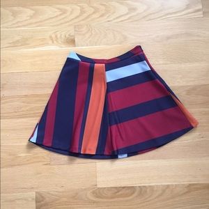 Zara Striped A Line Skirt