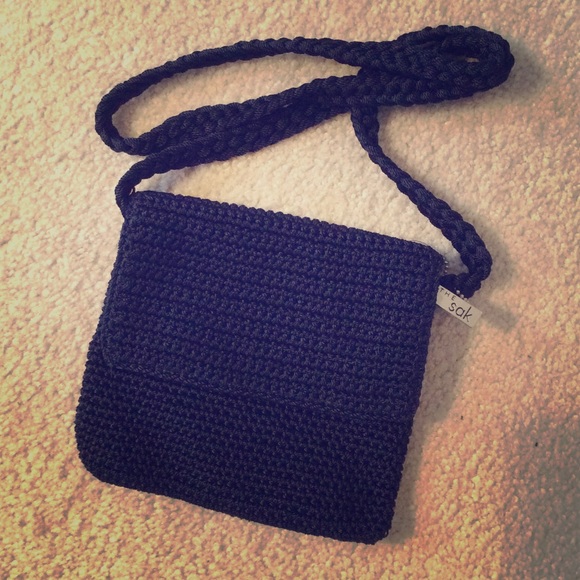 The Sak Handbags - Navy Blue Woven Mini Crossbody Purse