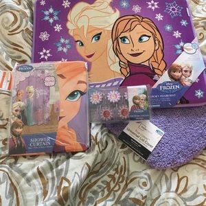 Brand New FROZEN shower curtain and accessories