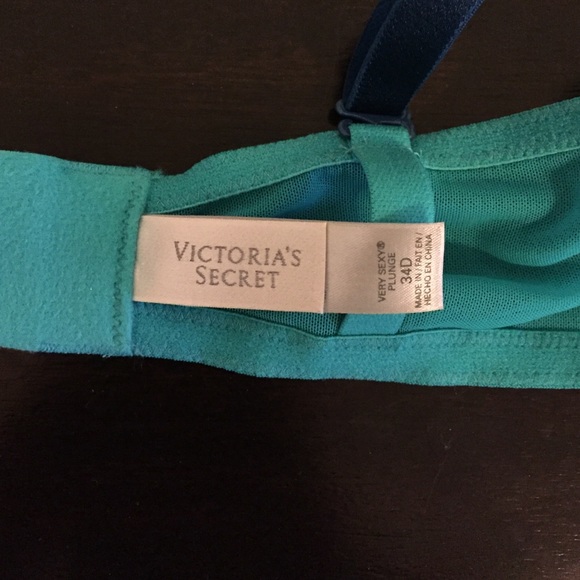 Teal embroidered bra - Picture 4 of 4