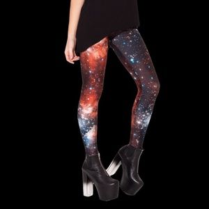 Blackmilk Galaxy red leggings