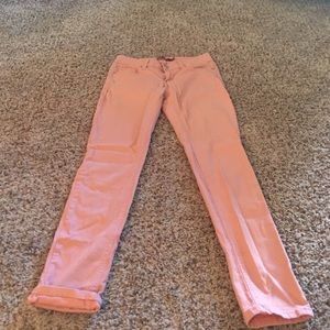 Peach skinny jeans