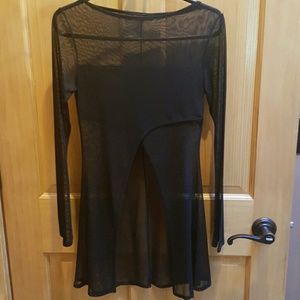 Sheer long sleeve top