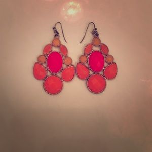 Pink and gold earrings