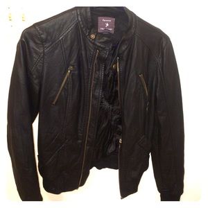 Black leather jacket