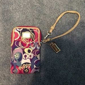 Coach poppy phone holder/wallet