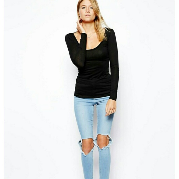 ASOS( New)  black long sleeve shirt ( M)