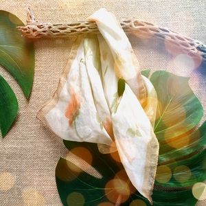 Square Silky Floral Scarf