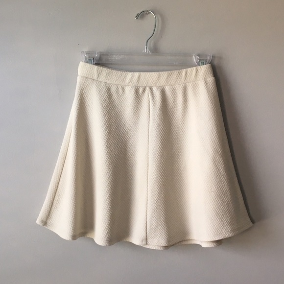 Light Cream Skater Skirt