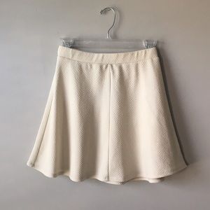 Light Cream Skater Skirt