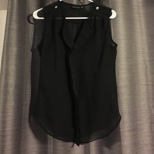 Black see through blouse