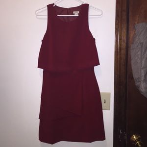 Jcrew maroon crepe dress