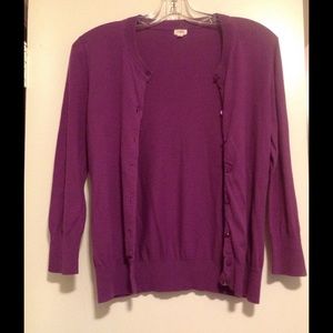 J. Crew Purple Cardigan