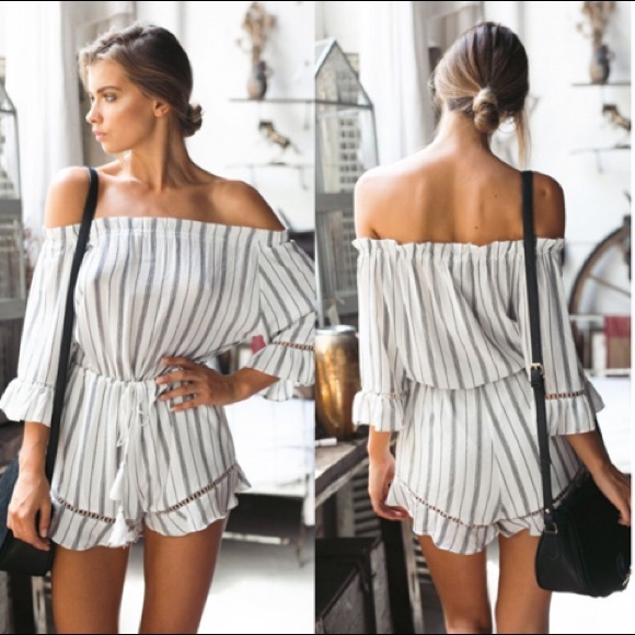 striped romper jumpsuit