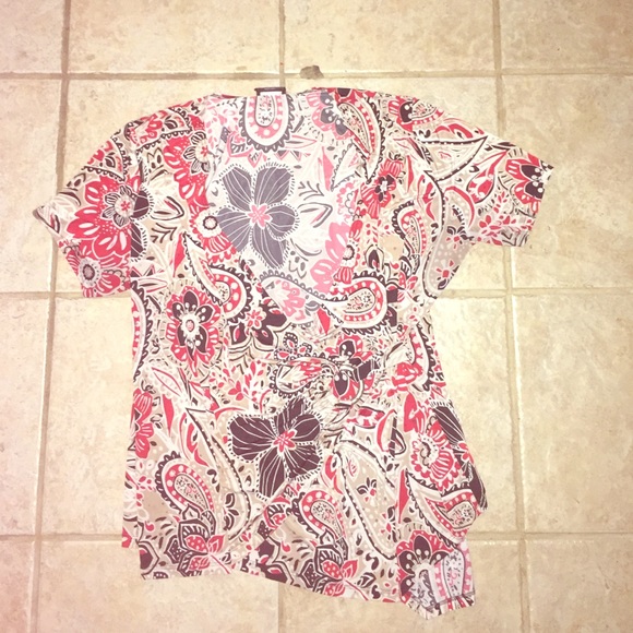 Silky sexy red and black blouse