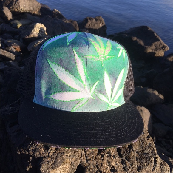 Ganja Goddess SnapBack with Real Nor Cal Pot Leaf