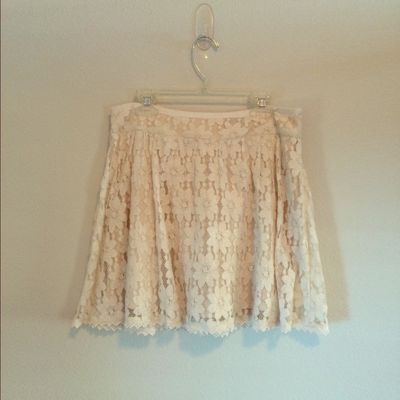 Cream Lace Skirt