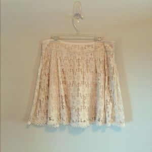 Cream Lace Skirt