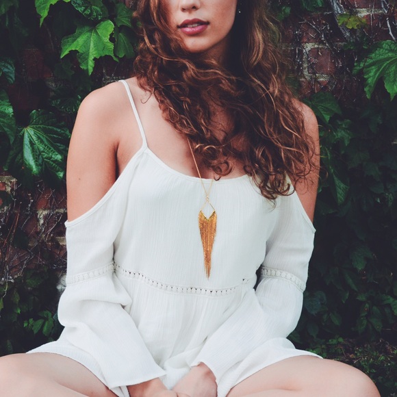 Gold bohemian necklace - Picture 1 of 2
