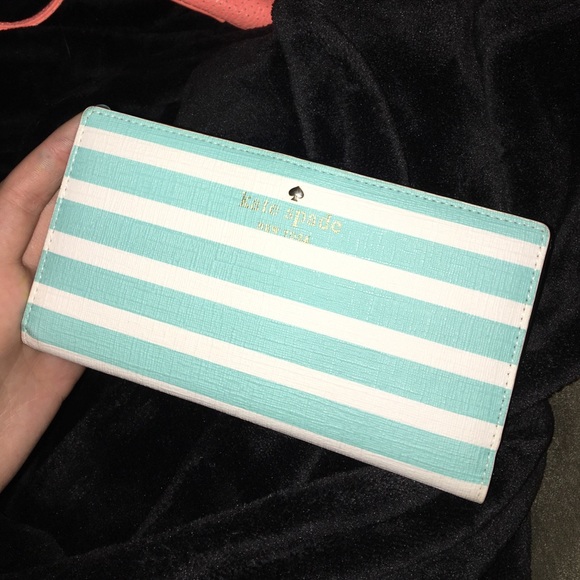 Tiffany blue and white Kate Spade wallet