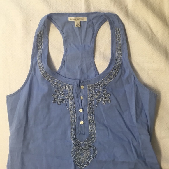 Banana Republic Blue Racerback Tunic Top