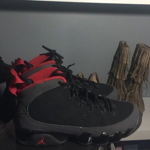 Air Jordan 9: Black/Varsity Red/ dark charcoal