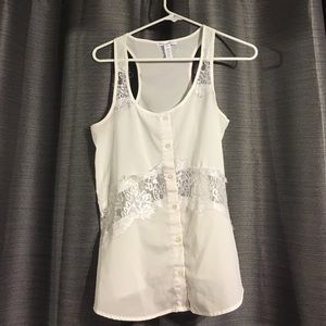 White lace tank top