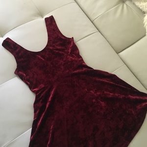 red velvet dress