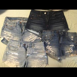 4 pairs of American eagle size 4 high rise shorts!
