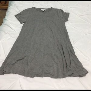 Gray Flared T-Shirt Dress