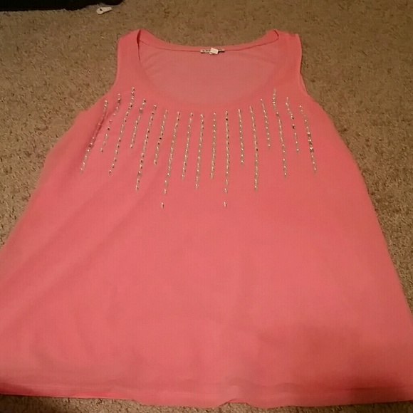 Coral dressy tank