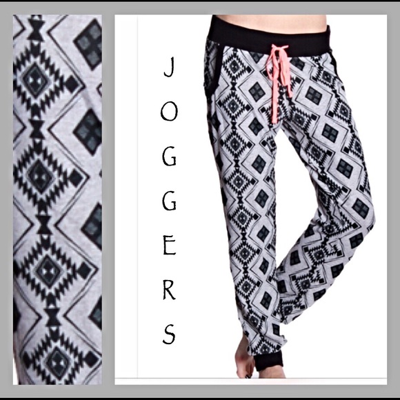 Flawless Pants - 🚫SOLD🚫Soft Tribal Joggers Gray & Black Med sold