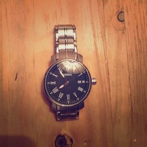 Men's silver fossil watch