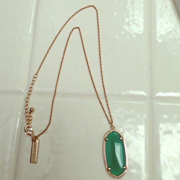 Kendra Scott Green Pendant Necklace