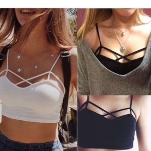 Sexy cross wrapped chest