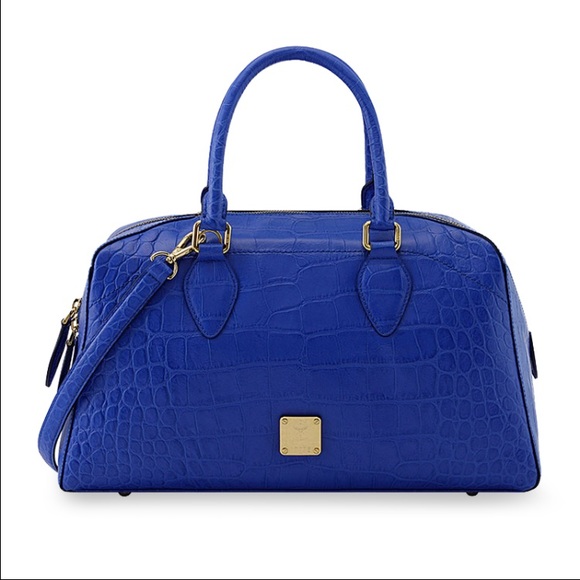 Authentic MCM "First Lady" Croco Boston Bag