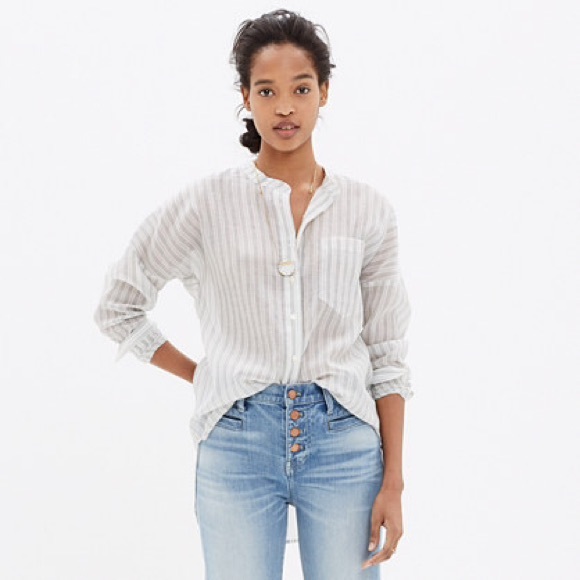 Madewell mandarin collar shirt