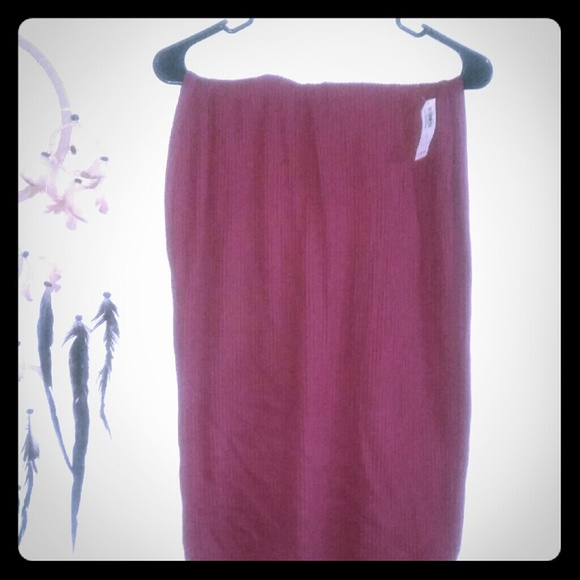 Burgundy Pencil Skirt